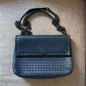Rare Blue Bottega Veneta Napa Leather Olimpia Bag - only worn a few times!